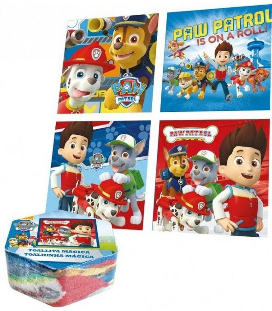 Kids Licensing Handtuch Magisches Handtuch 30x30 magic Towel 100% Baumwolle Mitgebsel, (4-St), Frozen, Paw Patrol, Mickey&Minnie Mouse Bild 1