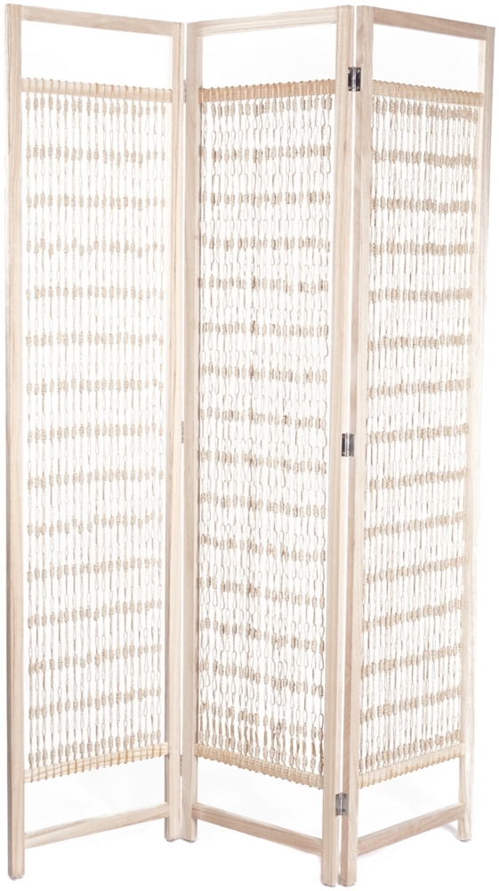 Raumteiler Cosmo 3-tlg. 166x121 cm, Holz, festes Garn geknüpft natur Bild 1