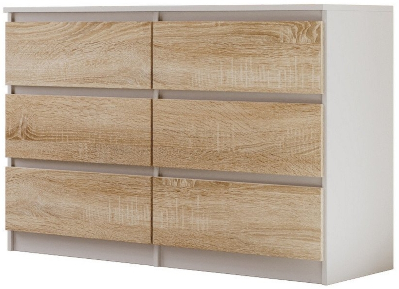 Beautysofa Kommode mit sechs Schubladen LEMON, Breite: 120cm oder 140cm, viele Farbvarianten, mit 6 Schubladen Bild 1
