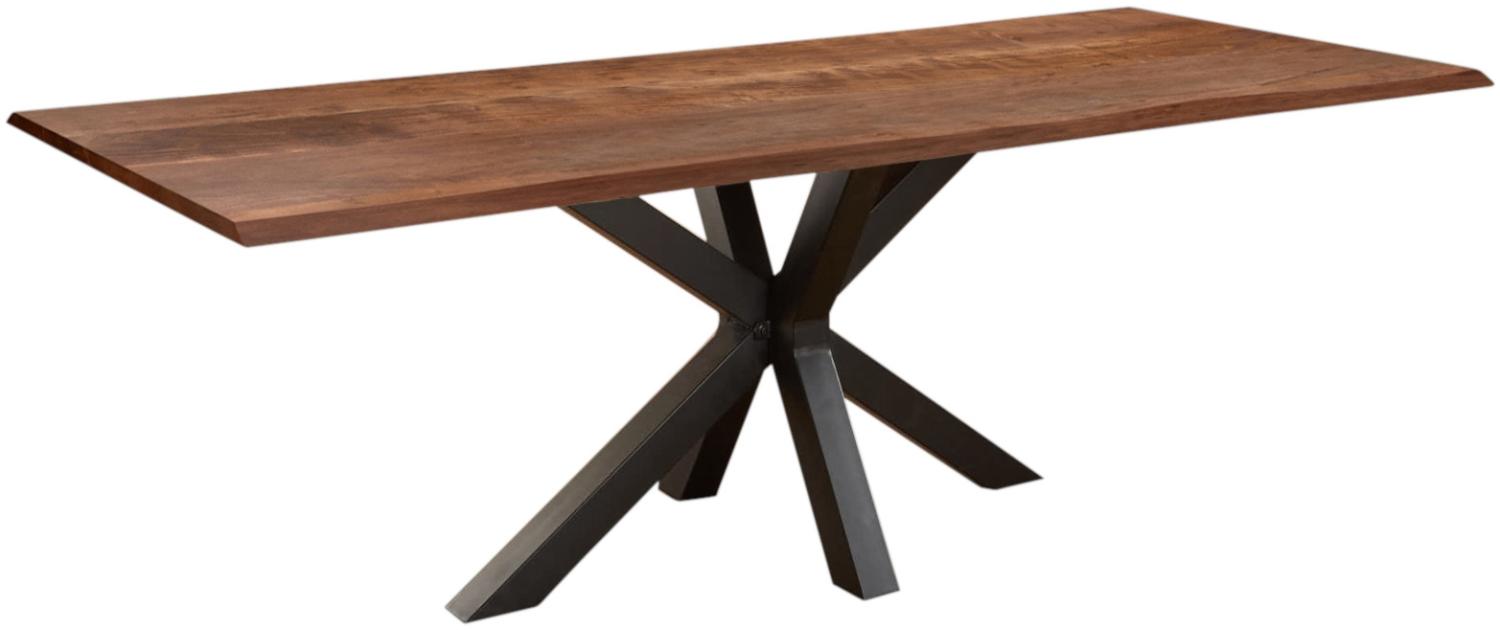 Moderner Esszimmertisch, Massivholz Akazie Nussbaum 300x100 schwarz SPYRO 526676 Bild 1