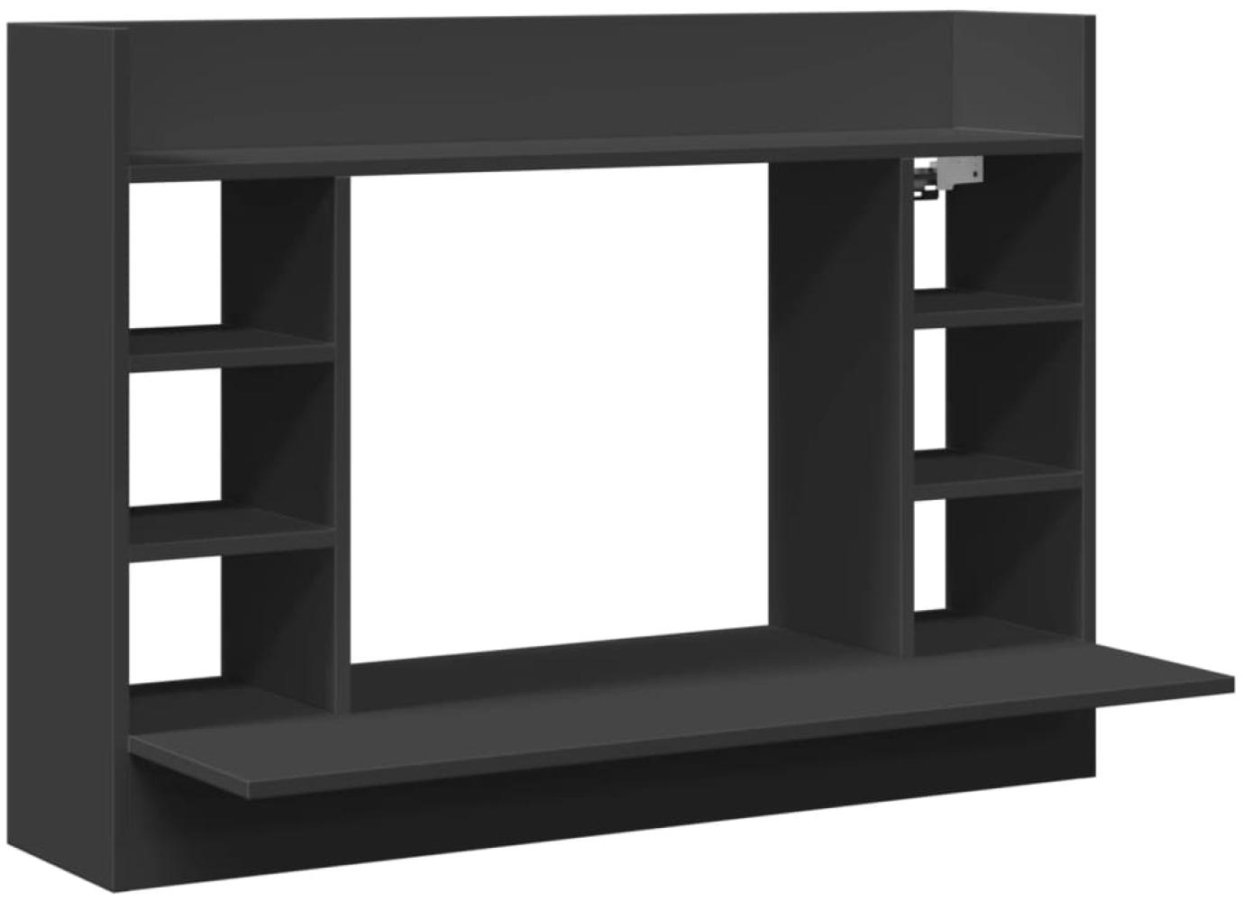 vidaXL Wand-Schreibtisch Schwarz 105x48x75 cm Holzwerkstoff 847969 Bild 1