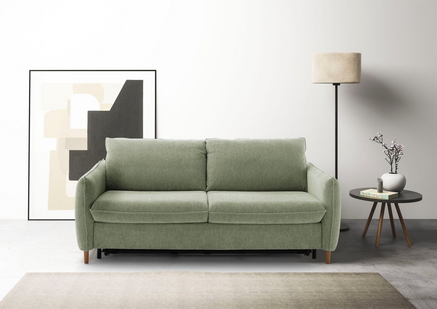 Places of Style Schlafsofa Bacoli für Dauerschläfer geeignet durch hochwertigen Faltbeschlag, in 3 Breiten und 3 Matratzenausführungen, belastbar 200 bis 270 kg Bild 1