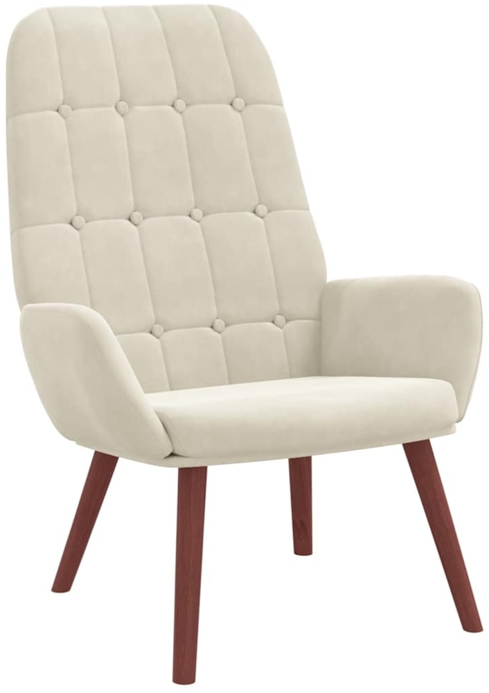 vidaXL Relaxsessel Cremeweiß Samt 4102641 Bild 1