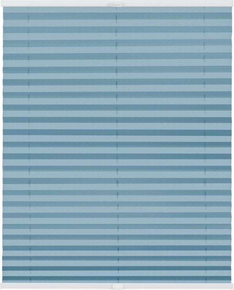 LICHTBLICK ORIGINAL Plissee nach Maß Klemmfix, ohne Bohren, verspannt, blickdicht - Hellblau, blickdicht, inkl. Klemmträger, Klemmbar, klemmen Bild 1