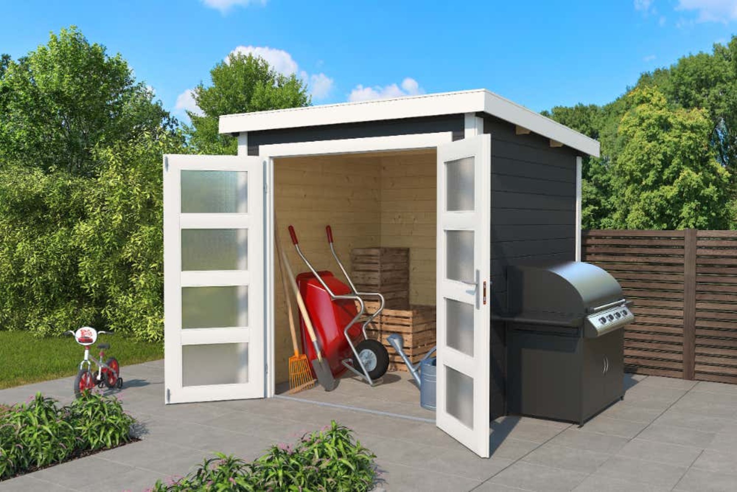 Lasita Maja Gartenhaus Zambezi 1 Gartenhaus Holzhaus Blockbohlenhaus Bild 1