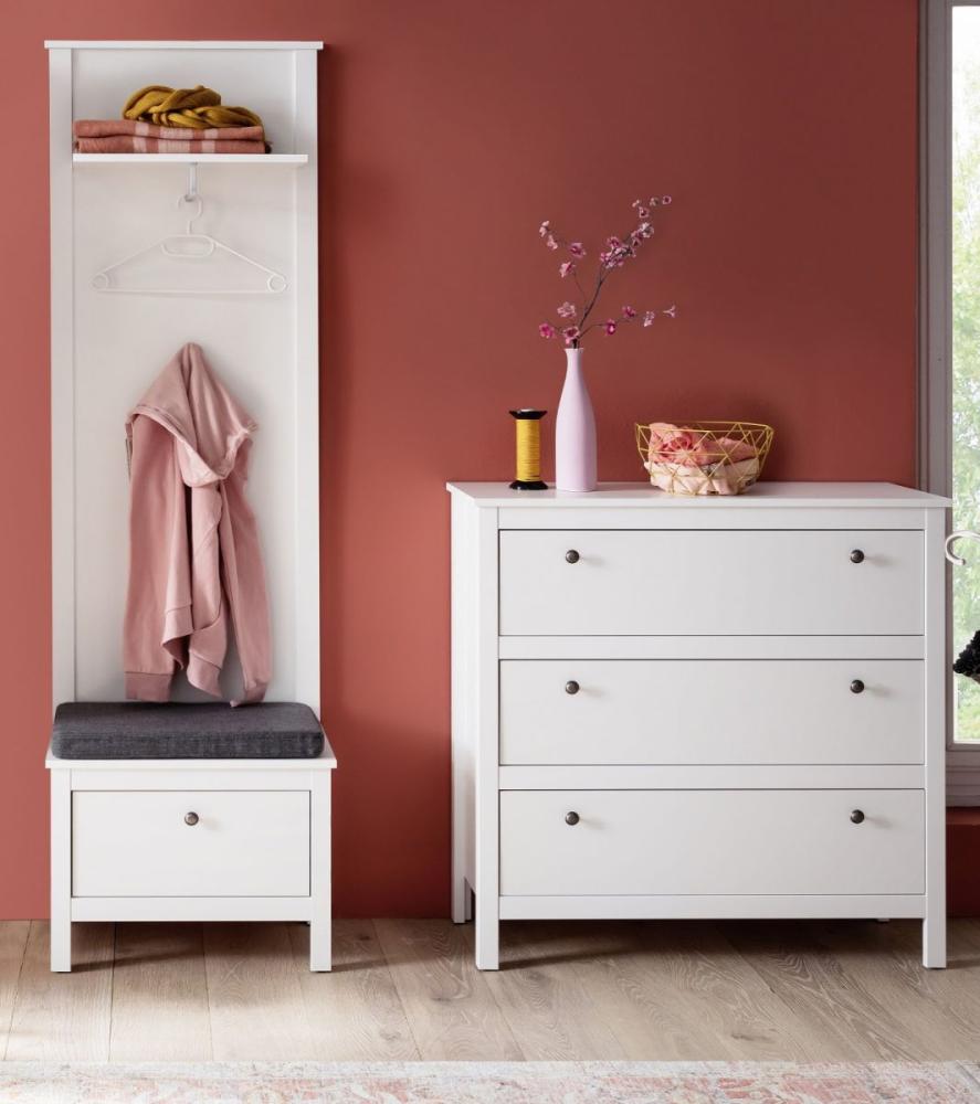 Garderobe Set Ole weiß 3-teilig 160 cm Bild 1