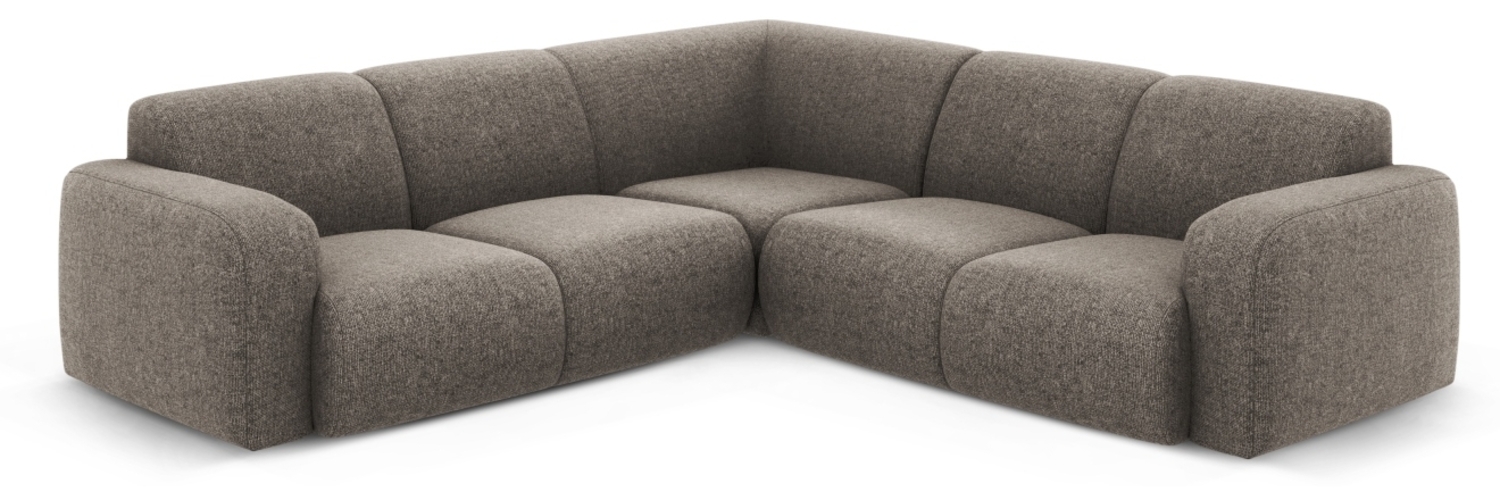 Micadoni Ecksofa Molino 5-Sitzer Chenille Grau Bild 1
