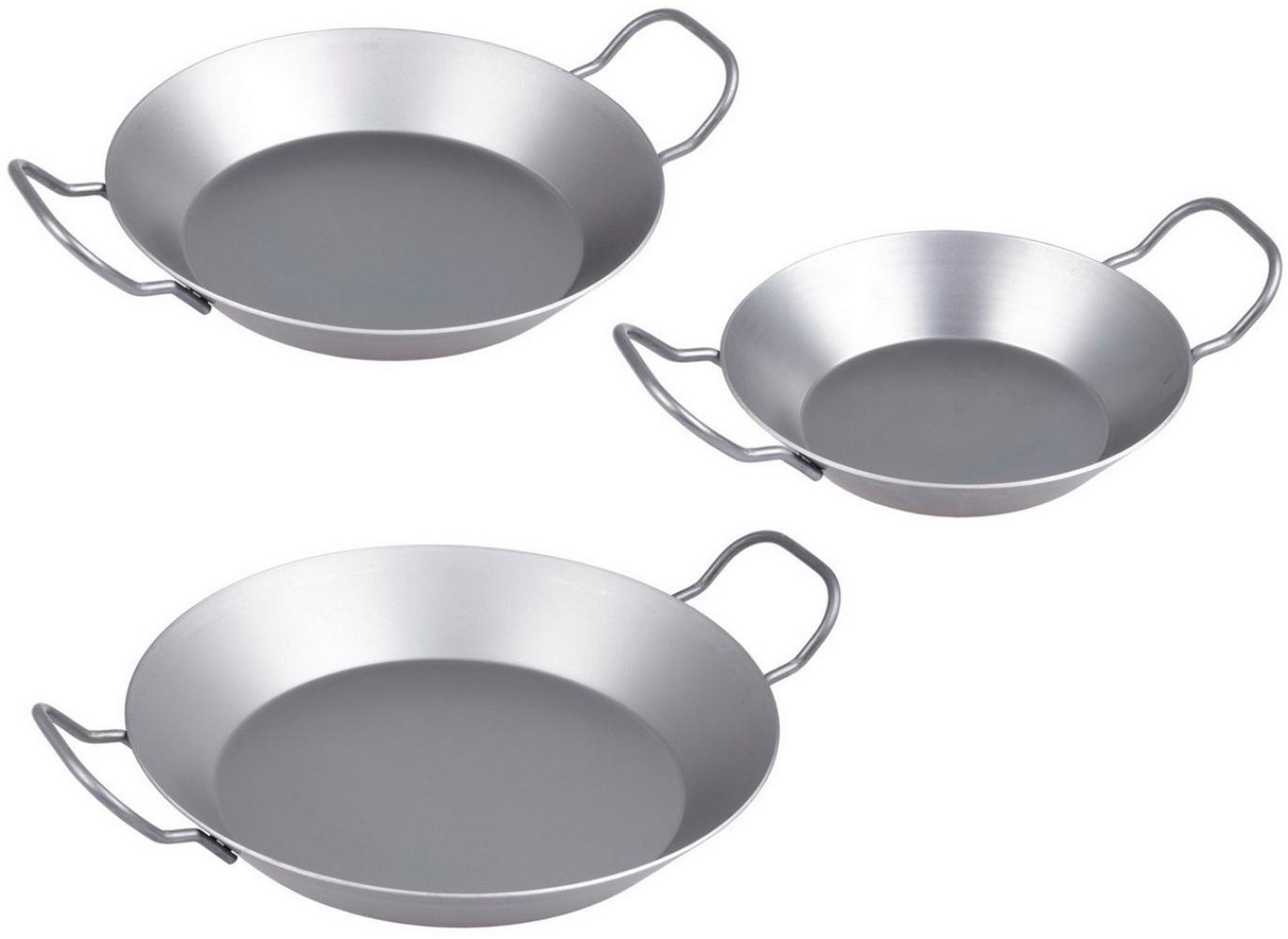 chg Servierpfannen-Set, Eisen silber, Ø 13 / 18 / 21 cm Bild 1