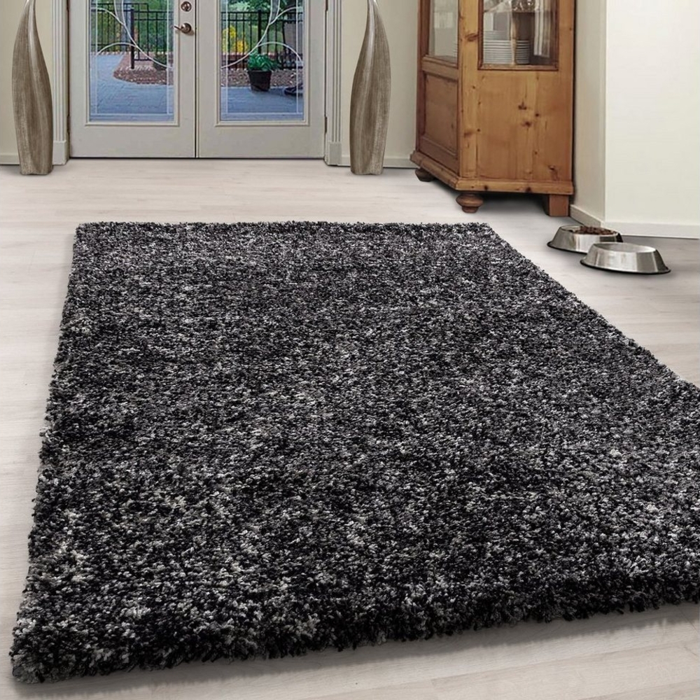 Homtex Hochflor-Teppich, 80 x 150 cm, Modern Hochflor Teppich Flauschiger Langflor Teppich, Rechteckig Bild 1