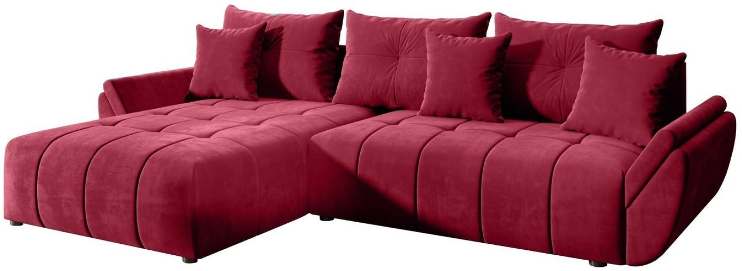 Furnix Ecksofa CALVANI-L Sofa mit Schlaffunktion Bettkasten Kissen Couch, komfrtabel undd funktional Bild 1