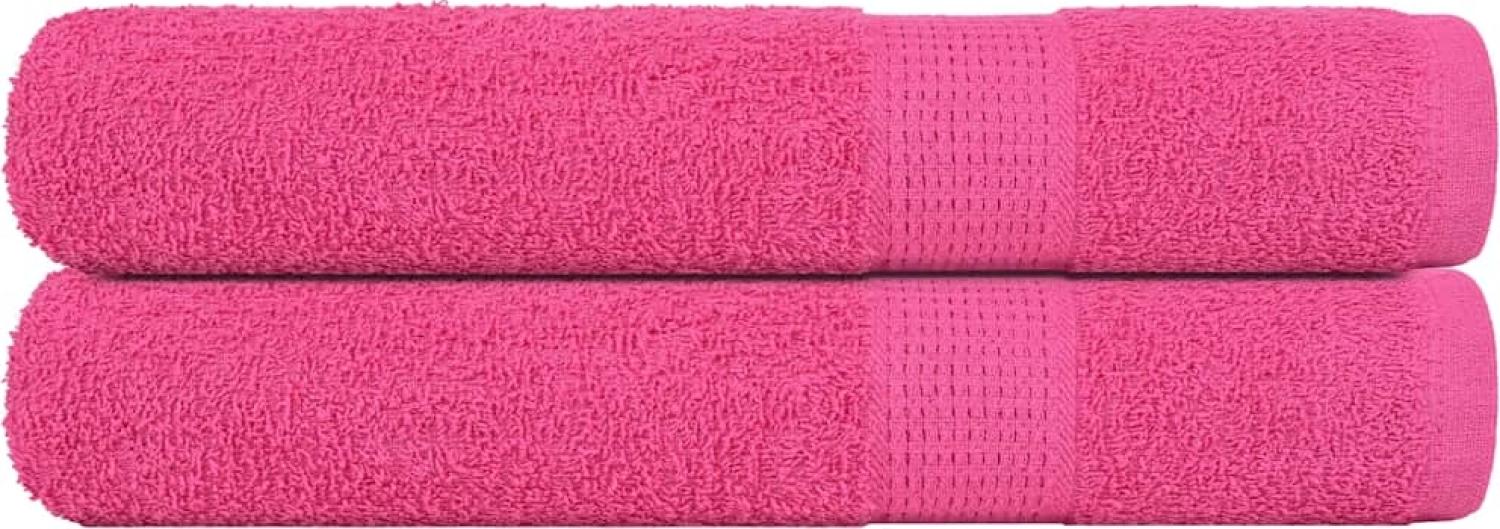 vidaXL Handtücher 2 Stk. Rosa 100x200 cm 360 g/m² 100% Baumwolle 137058 Bild 1