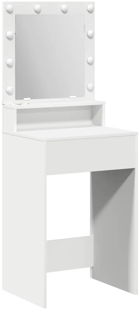 vidaXL Schminktisch mit Regal Weiß 50 x 41 x 135 cm Holzwerkstoff 865118 Bild 1