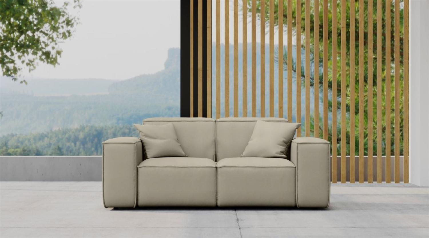 Gartensofa Loungesofa Sofa 2-Sitzer SUMMER wetterfester Stoff NXL Toffee Bild 1