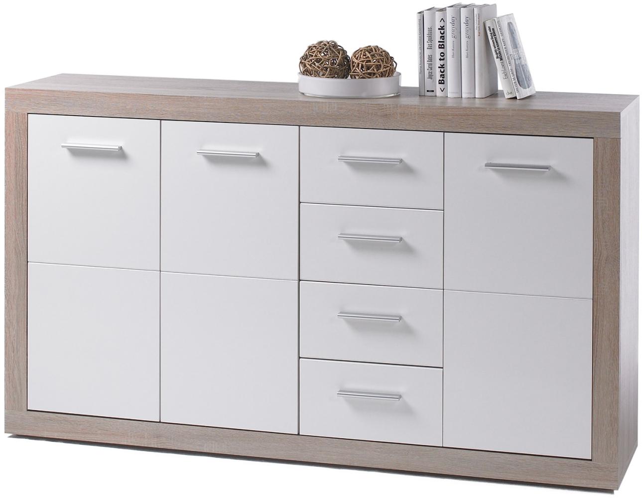 Sideboard >Lisetta< in Sonoma-Eiche - 152x88x37cm (BxHxT) Bild 1