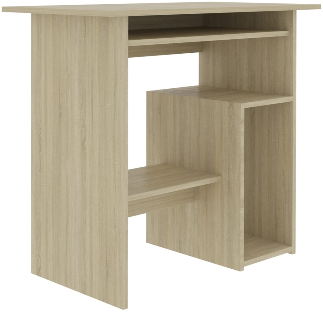 vidaXL Schreibtisch Sonoma-Eiche 80x45x74 cm Holzwerkstoff 801367 Bild 1