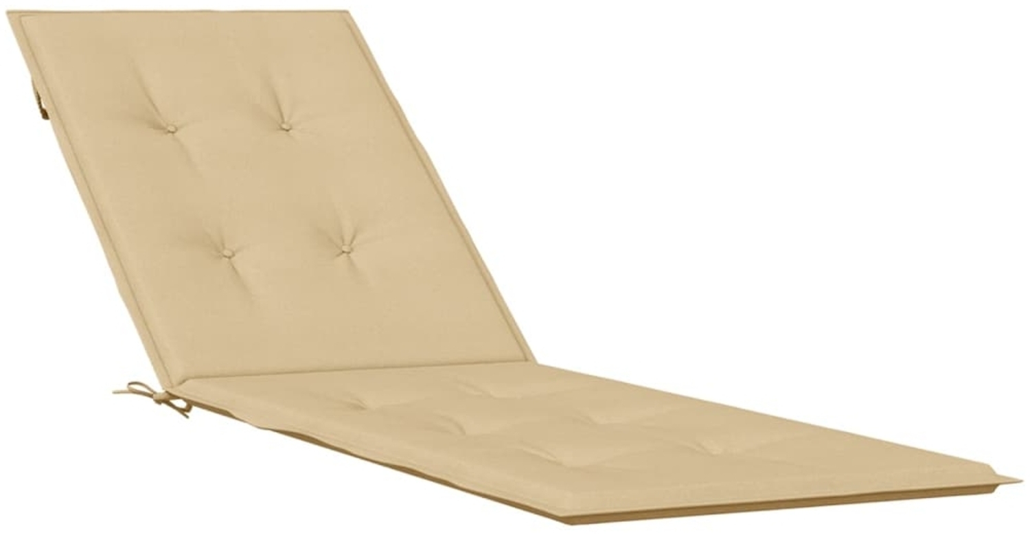 vidaXL Liegestuhl-Auflage Melange Beige (75+105) x 50 x 4 cm Stoff 4002490 Bild 1