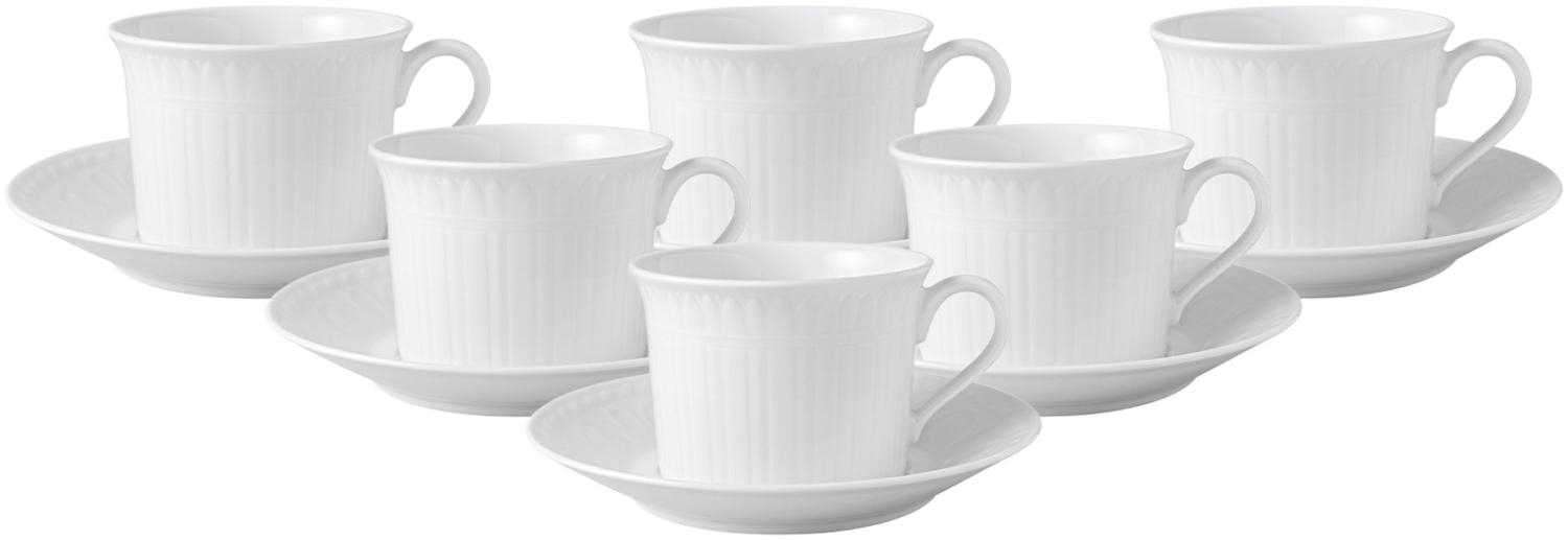 Villeroy & Boch Cellini Cappuccino Tasse mit Untertasse 350 ml 6er Set Bild 1