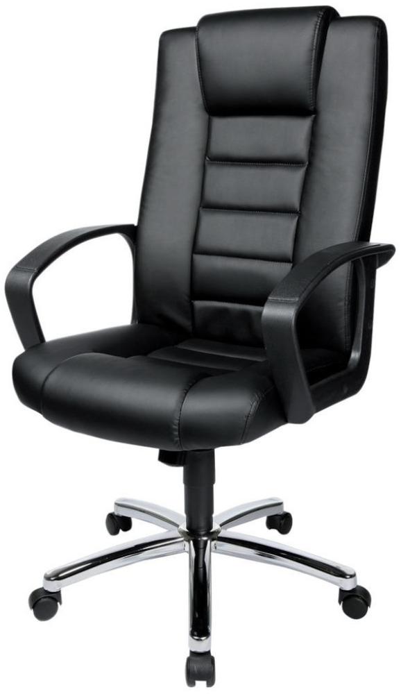 Topstar 7809D60 Chefsessel Comfort Point 10, Bezugsstoff Kunstleder, Stahlfußkreuz, chrom/schwarz, Teppichbodenrollen Bild 1