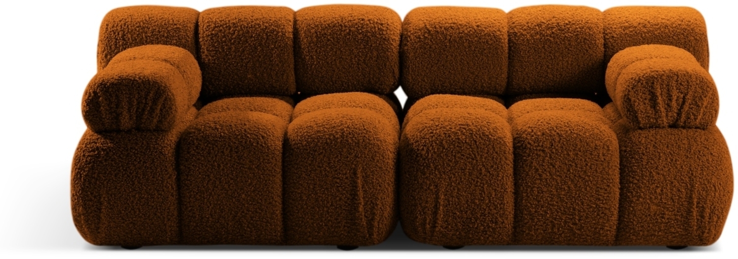 Micadoni Modulares Sofa Bellis 2-Sitzer Boucle Ziegel Bild 1