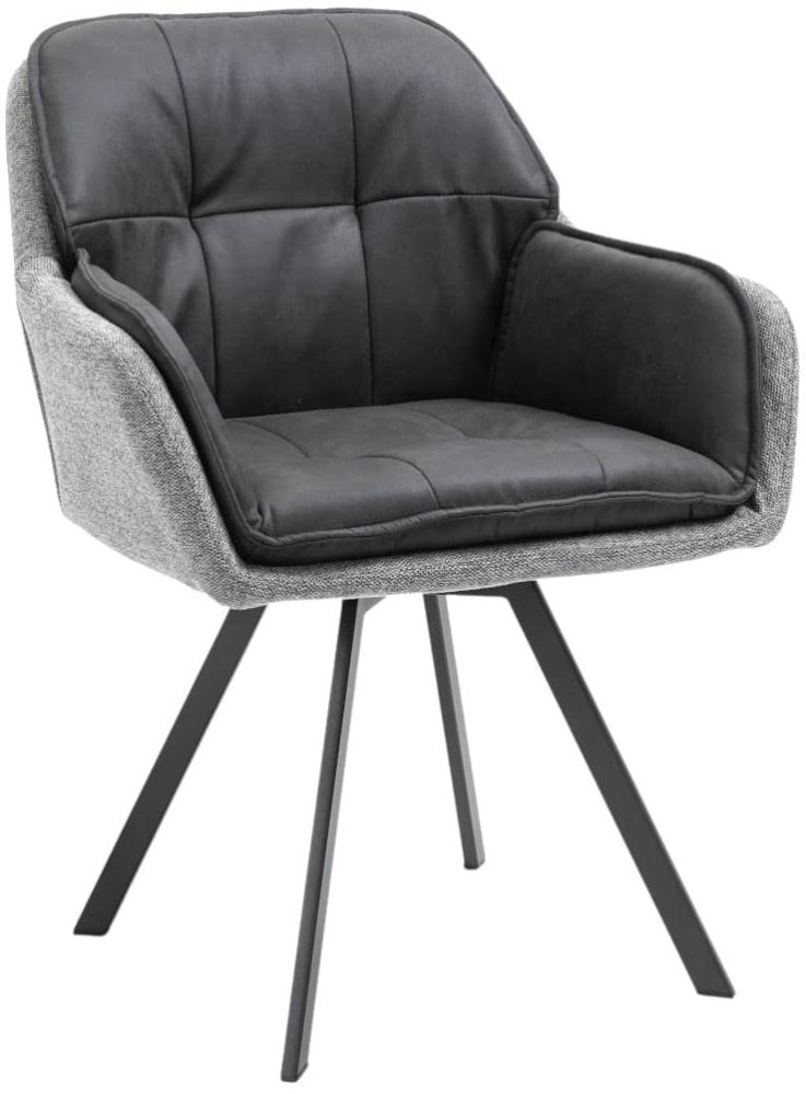 Drehstuhl Lukas 360 Grad drehbar Stoffbezug in Grau LUKAS 526759 Bild 1