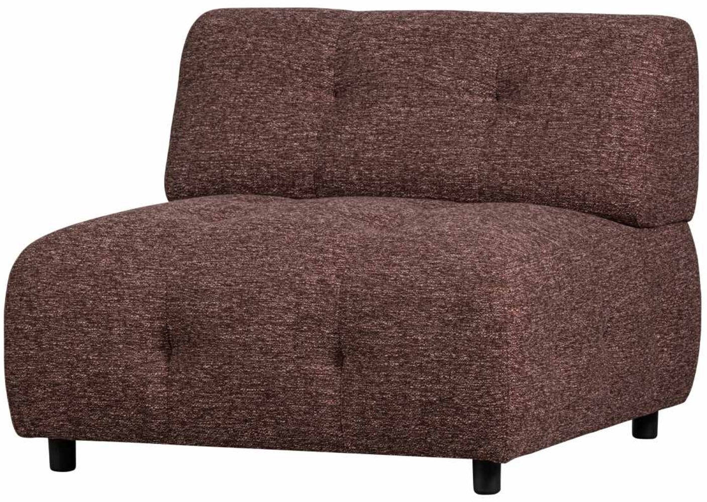 Modulsofa Louis Element aus grobmaschigen Stoff, Altrosa Bild 1