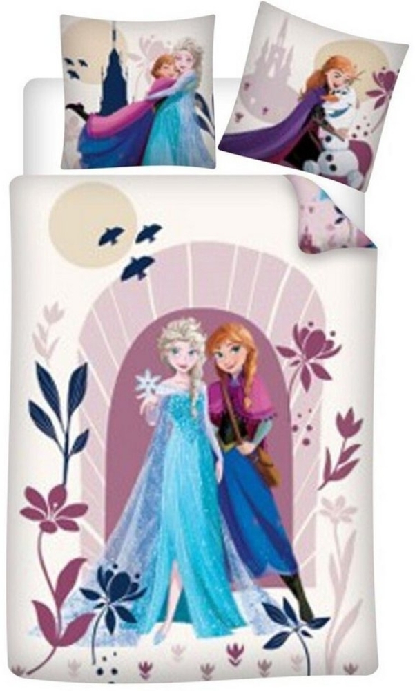 Disney Bettwäsche Disney Die Eiskönigin Bettwäsche Kinderbettwäsche, PolyCotton, 2 teilig, Deckenbezug: 135-140 x 200 cm Kissenbezug: 65x65 cm Bild 1