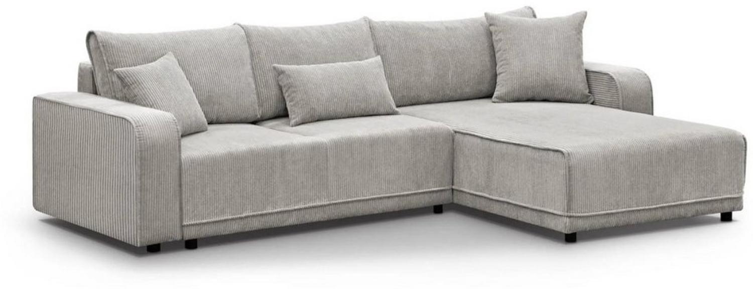 Beautysofa Ecksofa Primo, Die Lieferung beinhaltet die Lieferung in die Wohnung, mit Schlaffunktion, universelle Ottomane, Cordstoff,290 cm Ecke, in L-Form, mit Bettkasten Bild 1