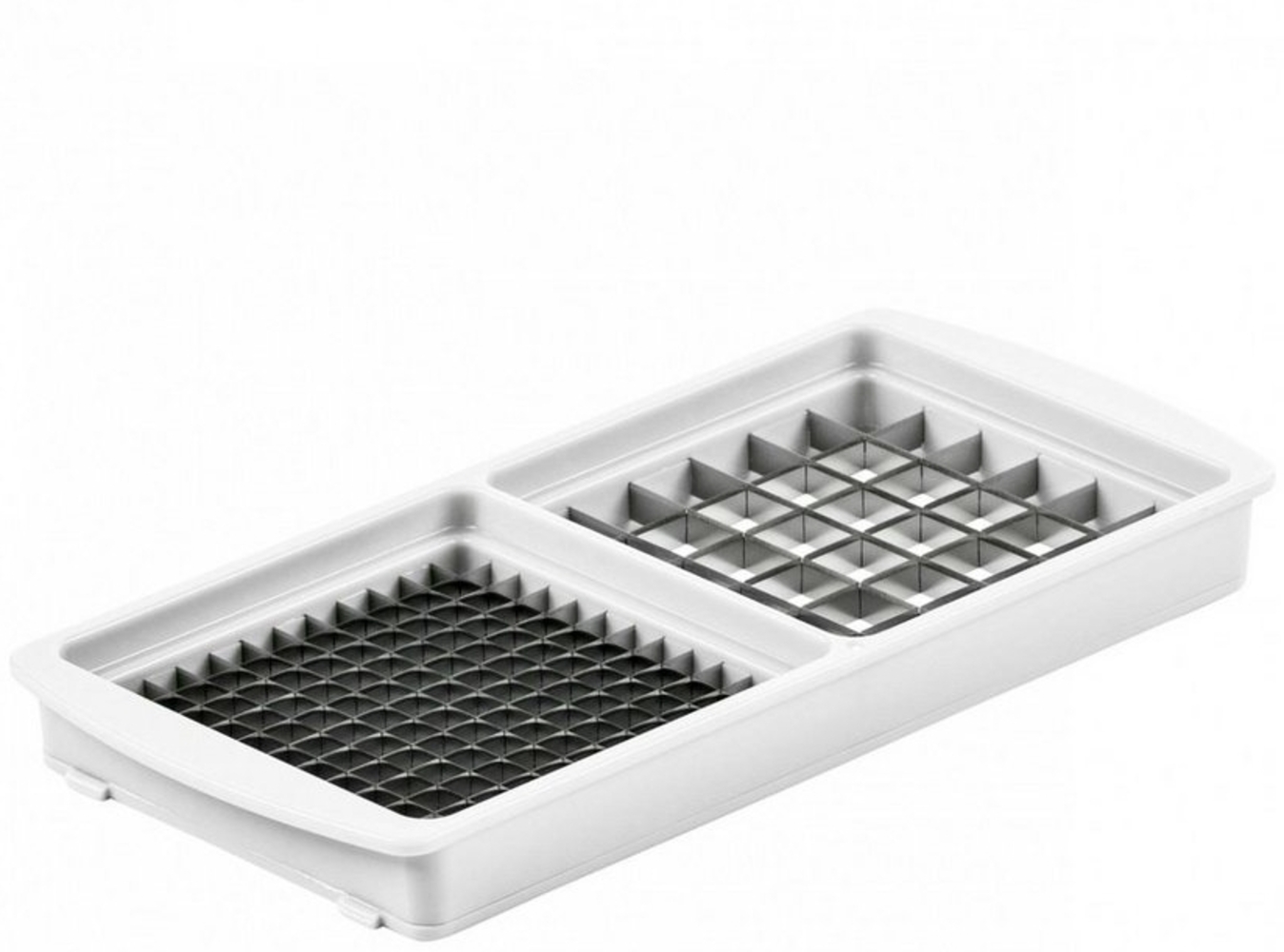 Genius Gemüsemesser Nicer Dicer Plus Messereinsatz 6x6 & 12x12 mm, weiß, Klingen aus extrem scharfem gehärtetem Edelstahl in G-NOX-Qualität Bild 1