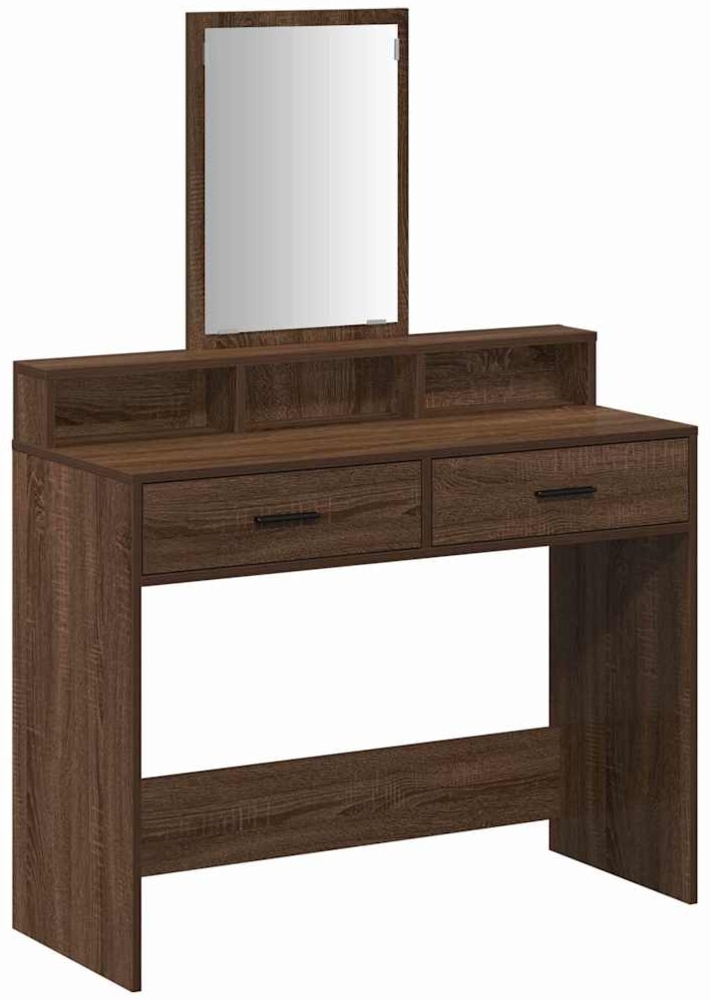 vidaXL Schminktisch Braun Eichen-Optik 100 x 41 x 140 cm Holzwerkstoff 865151 Bild 1