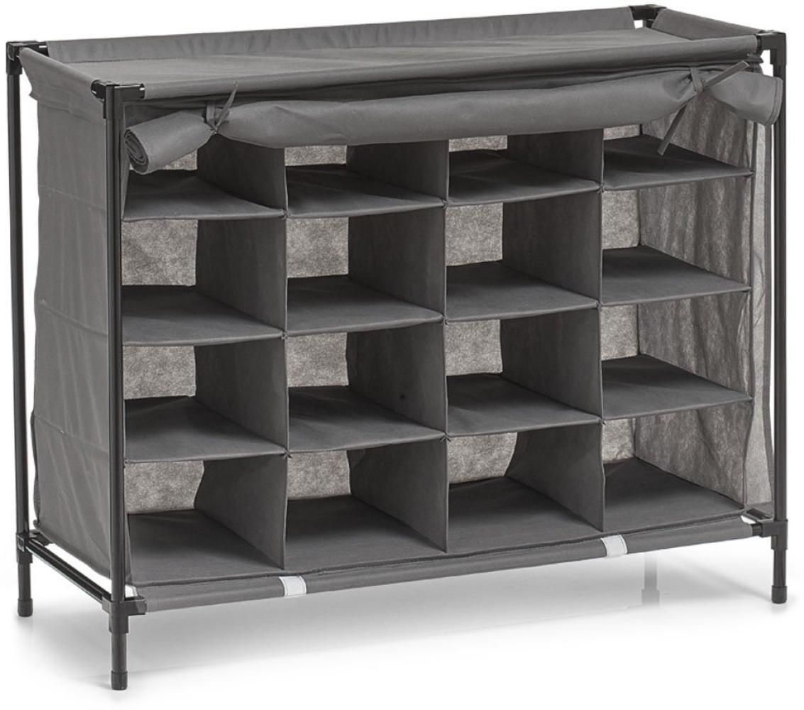 Textilschuh-Organizer, 16 Paar Schuhe - hellgrau, ZELLER Bild 1