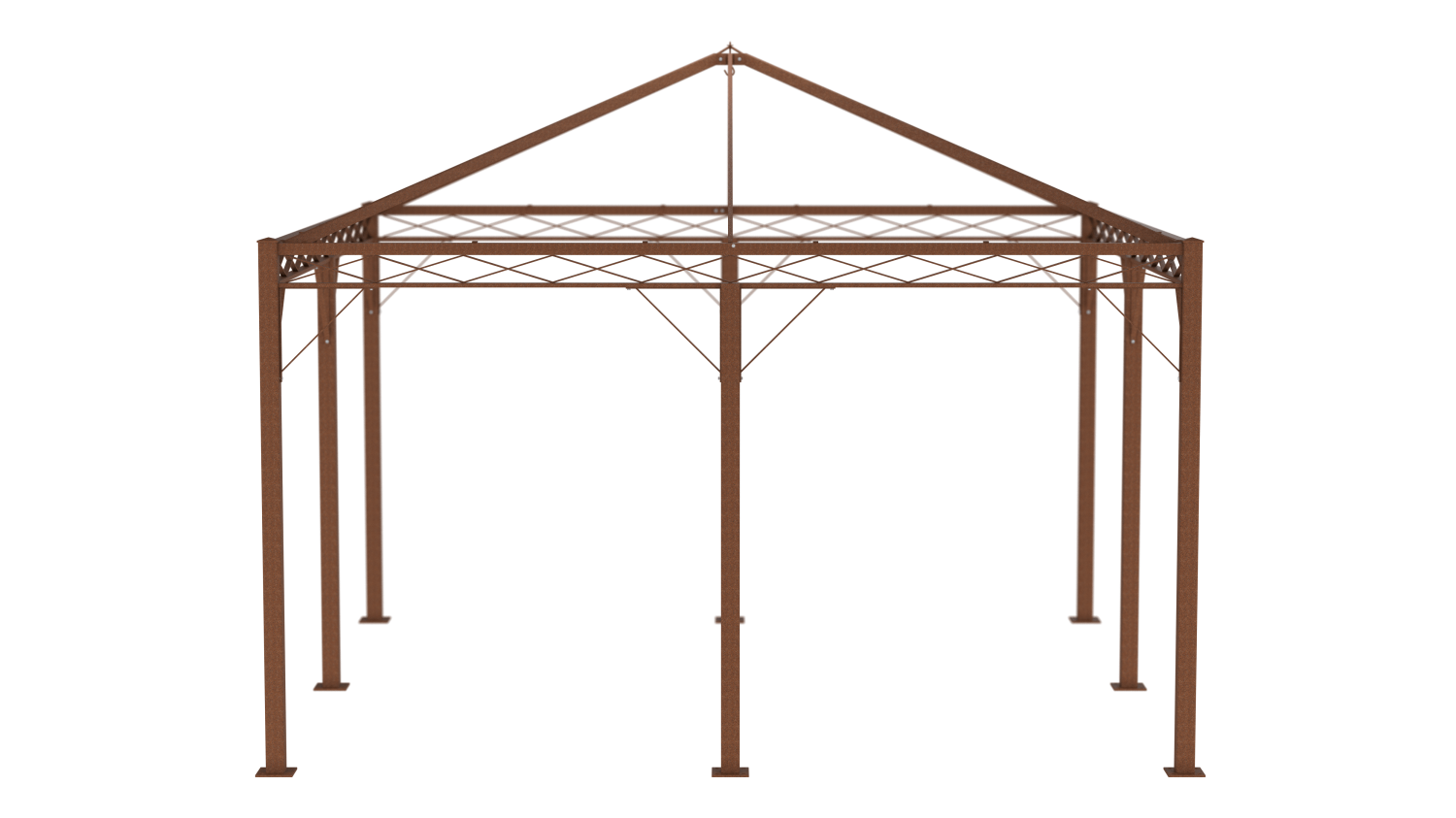 ELEO Pavillon quadratisch Torino 4 x 4 m unbeschichtet Bild 1