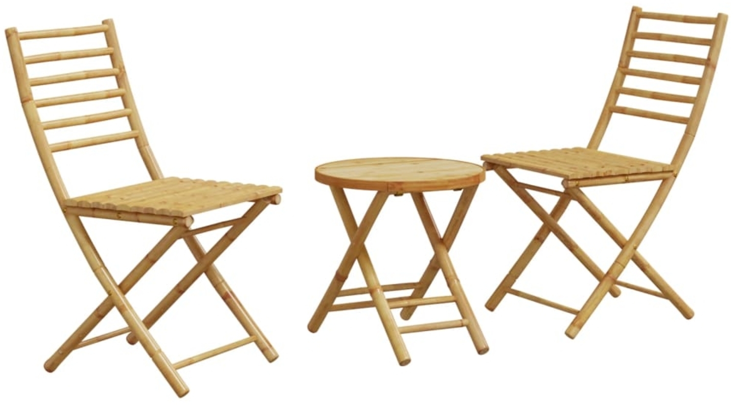 vidaXL 3-tlg. Bistro-Set Bambus 3278533 Bild 1