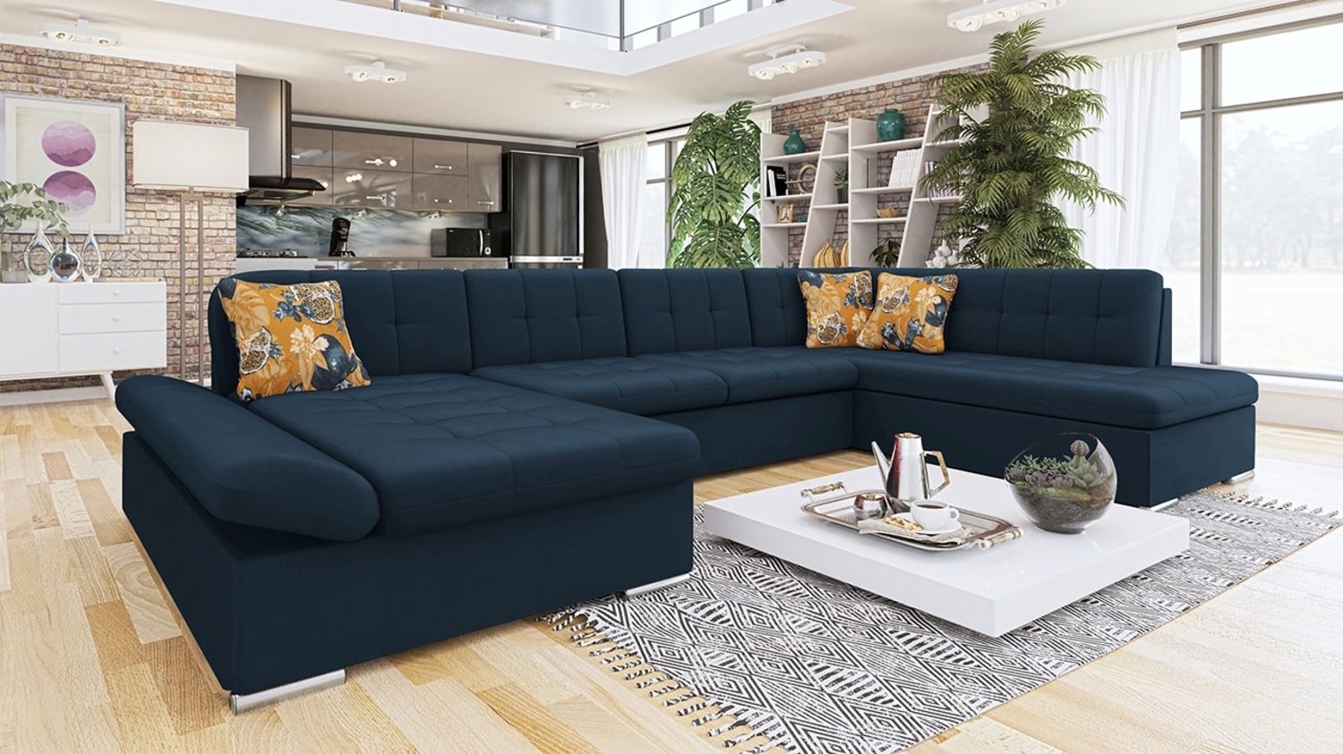 Wohnlandschaft Bergen, Seite: Links, Farbe: Uttario Velvet 2967 + Uttario Velvet 2967 + Druk 10 Bild 1
