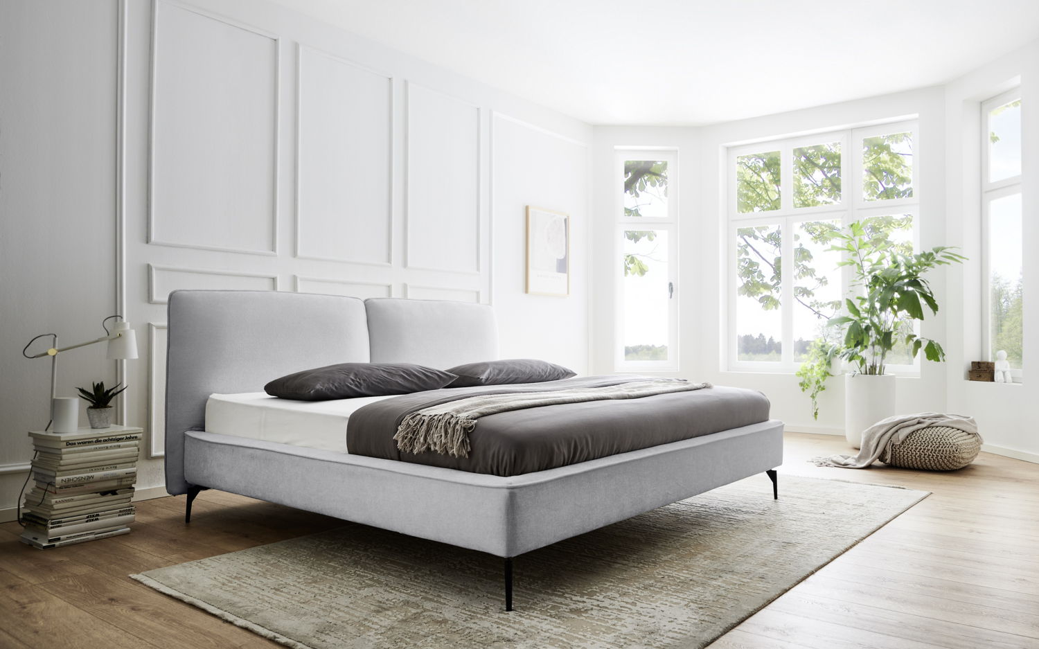 Meise Möbel Polsterbett Infinity, 200x200 cm, dove Bild 1