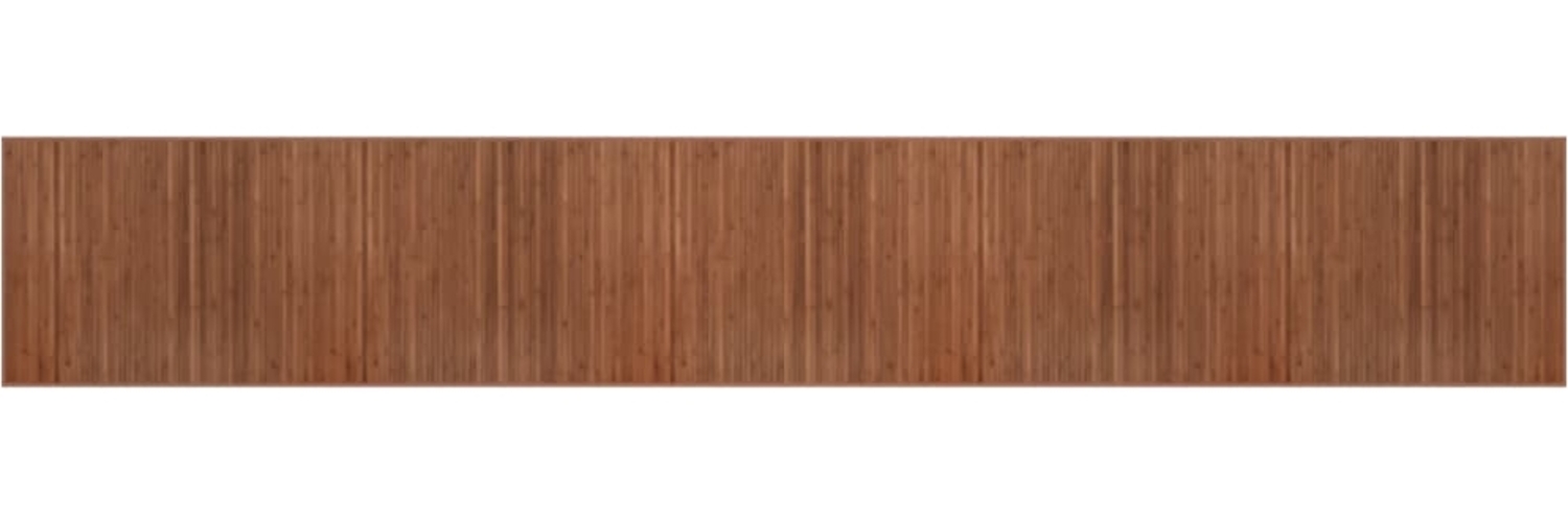 vidaXL Teppich Rechteckig Braun 80x500 cm Bambus 376926 Bild 1