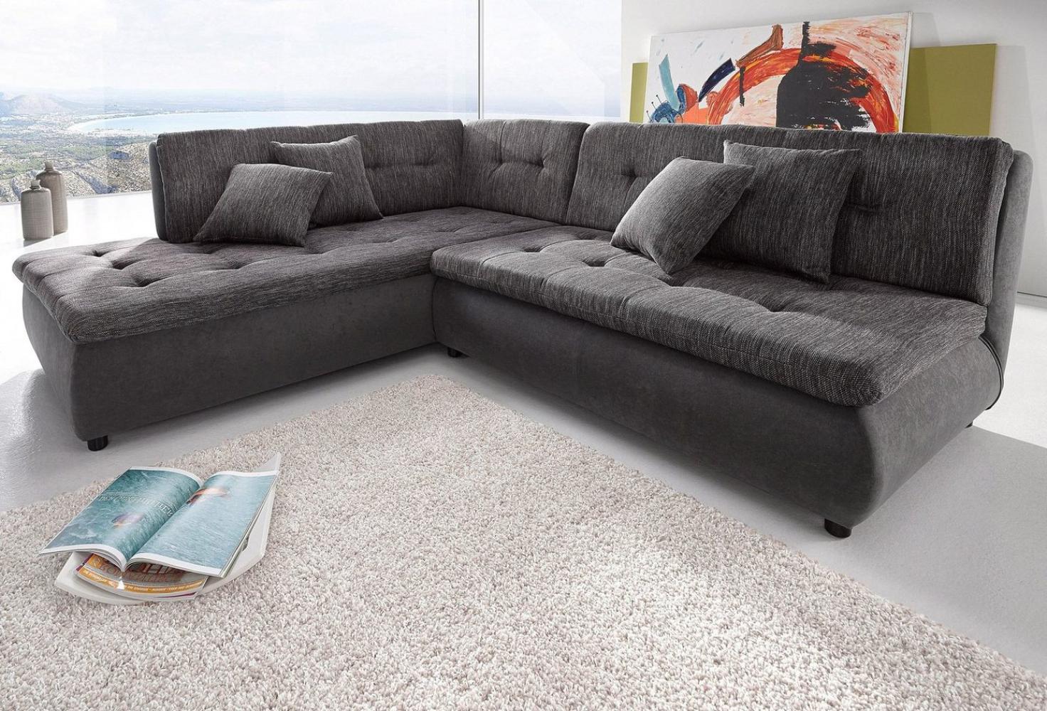 Trends by HG Ecksofa Pool L-Form, wahlweise mit Bettfunktion, frei im Raum stellbar Bild 1