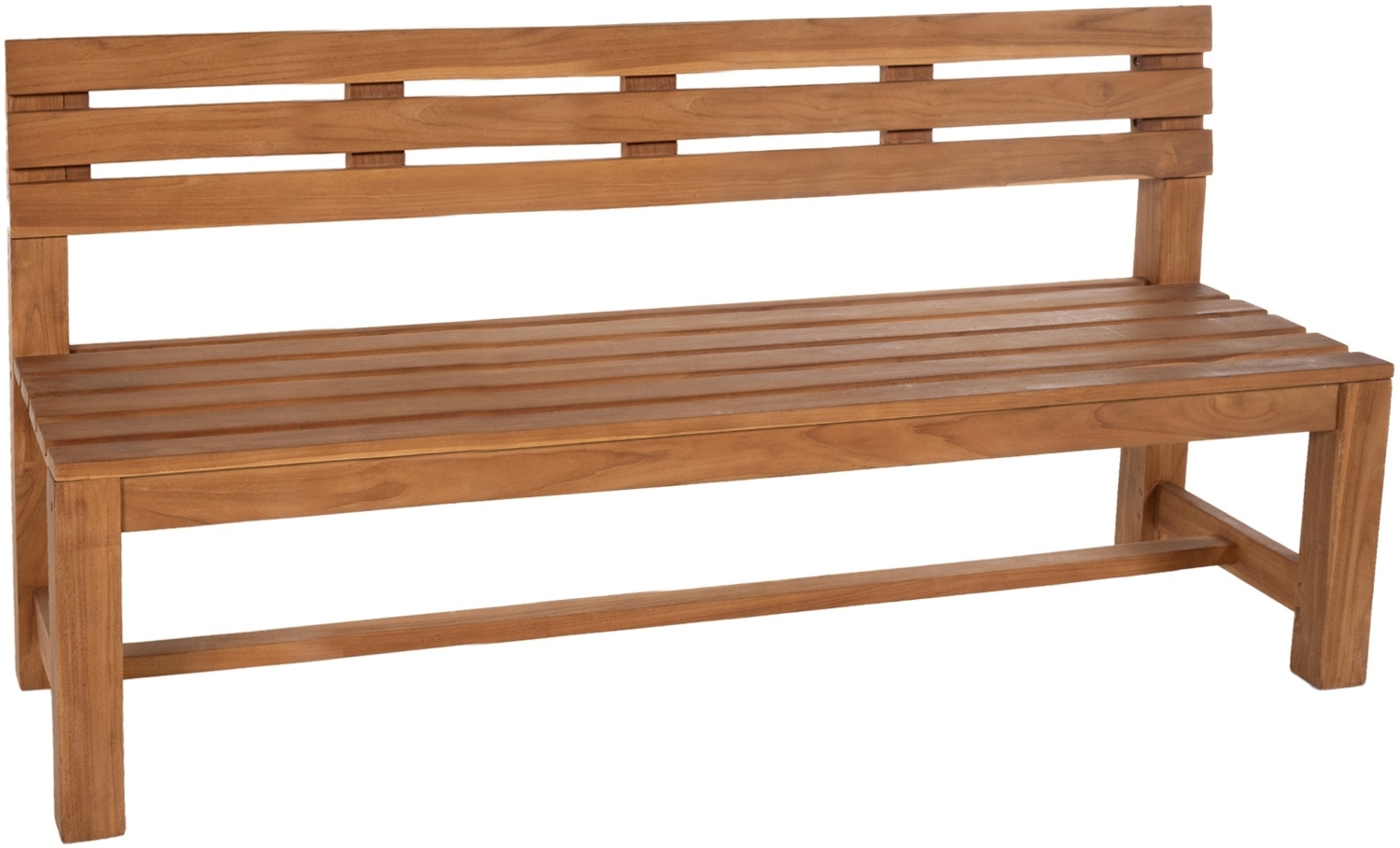 CLP Teakbank Augusta Gartenbank mit Rückenlehne wetterfest stabil massiv,teak 220 cm Bild 1