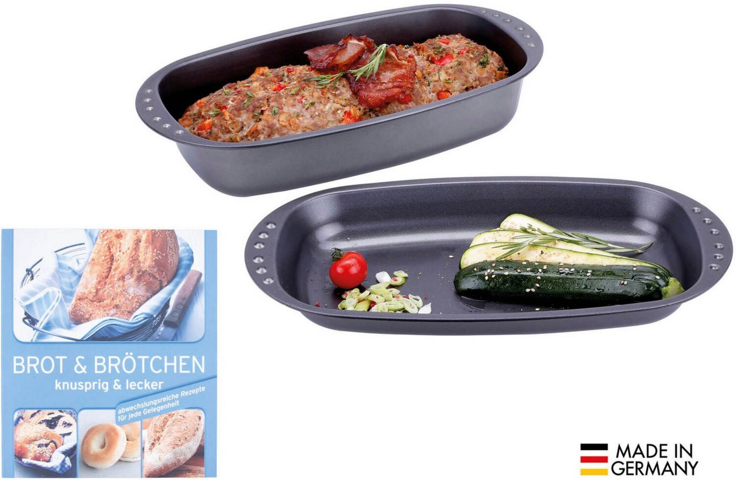 CHG Brotbackform EasyOven, (Set 3-tlg), inkl. Backbuch mit tollen Rezeptideen, Made in Germany Bild 1