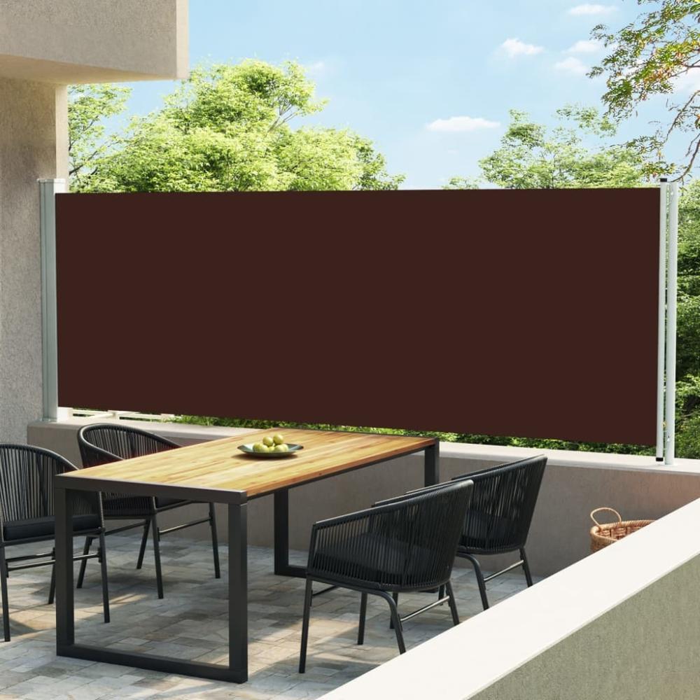 vidaXL Seitenmarkise Ausziehbar 160x600 cm Braun 317963 Bild 1