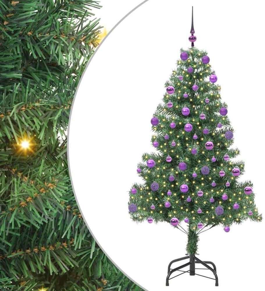 vidaXL Weihnachtsbaum mit 300 LEDs mit Ständer Grün 210 cm PVC 3396395 Bild 1