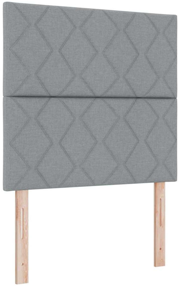 vidaXL Boxspringbett mit Matratze Hellgrau 120 x 200 cm Stoff 3342935 Bild 1