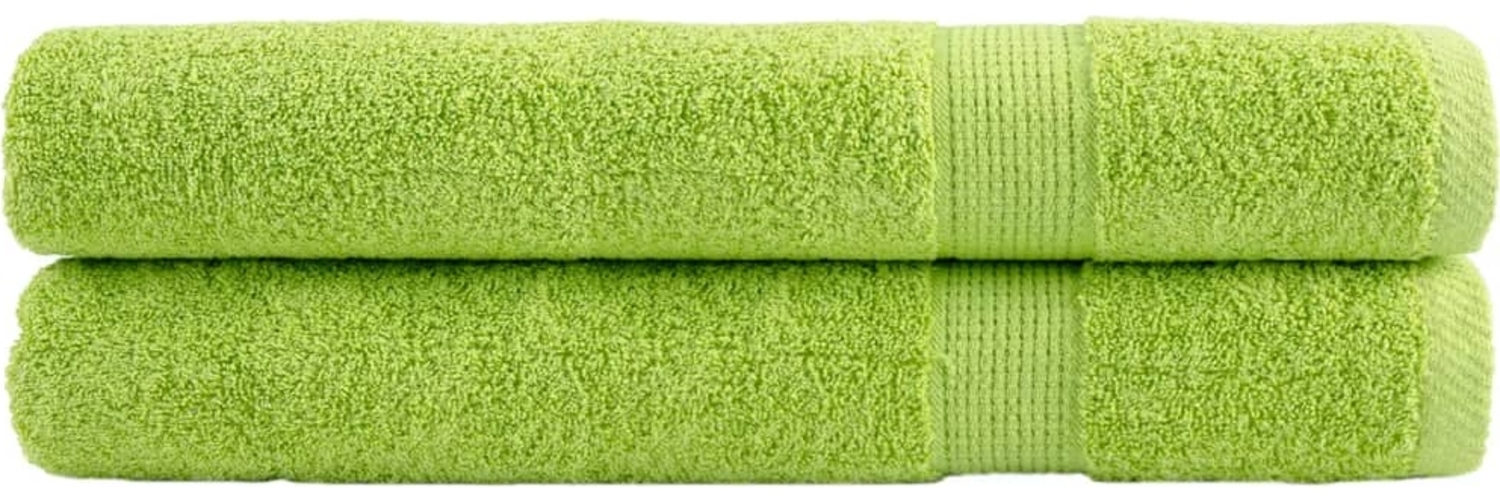 vidaXL Premium-Saunatücher SOLUND 2 Stk. Apfelgrün 80x200 cm 600 g/m² 137506 Bild 1