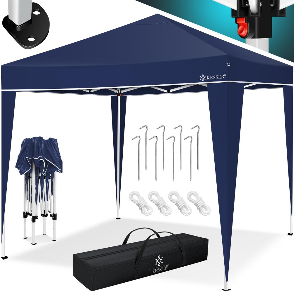 KESSER® Pavillon 3x3 m, wasserdicht, UV-Schutz 50+, inkl. Tasche, Blau Bild 1