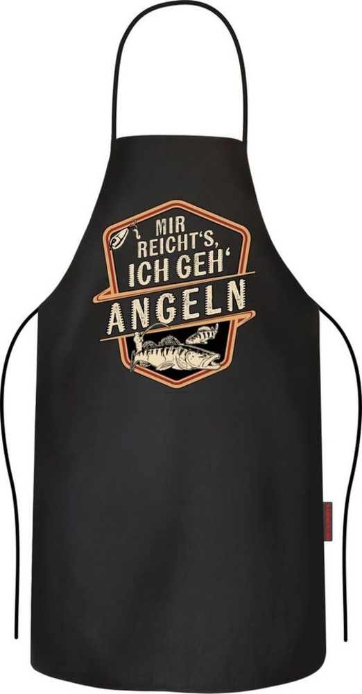 RAHMENLOS® Grillschürze Kochschürze Küchenschürze für Angler: mir reicht's ich geh angeln Bild 1