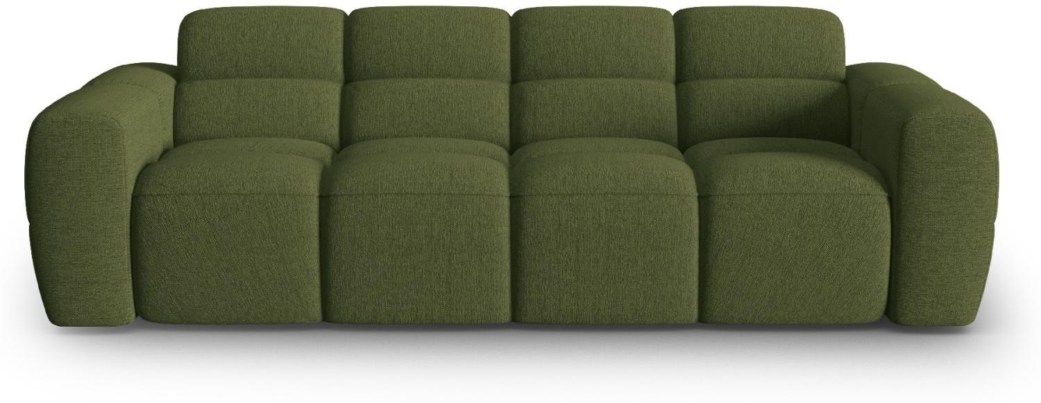 Micadoni Sofa Lisa 4-Sitzer Strukturierter Stoff Grün Melange Bild 1