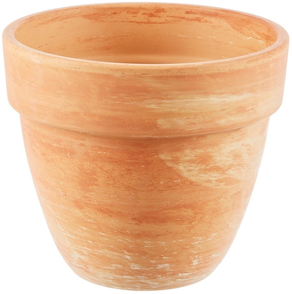 Dehner Blumentopf Levante, Terrakotta, marmoriert, orange Bild 1