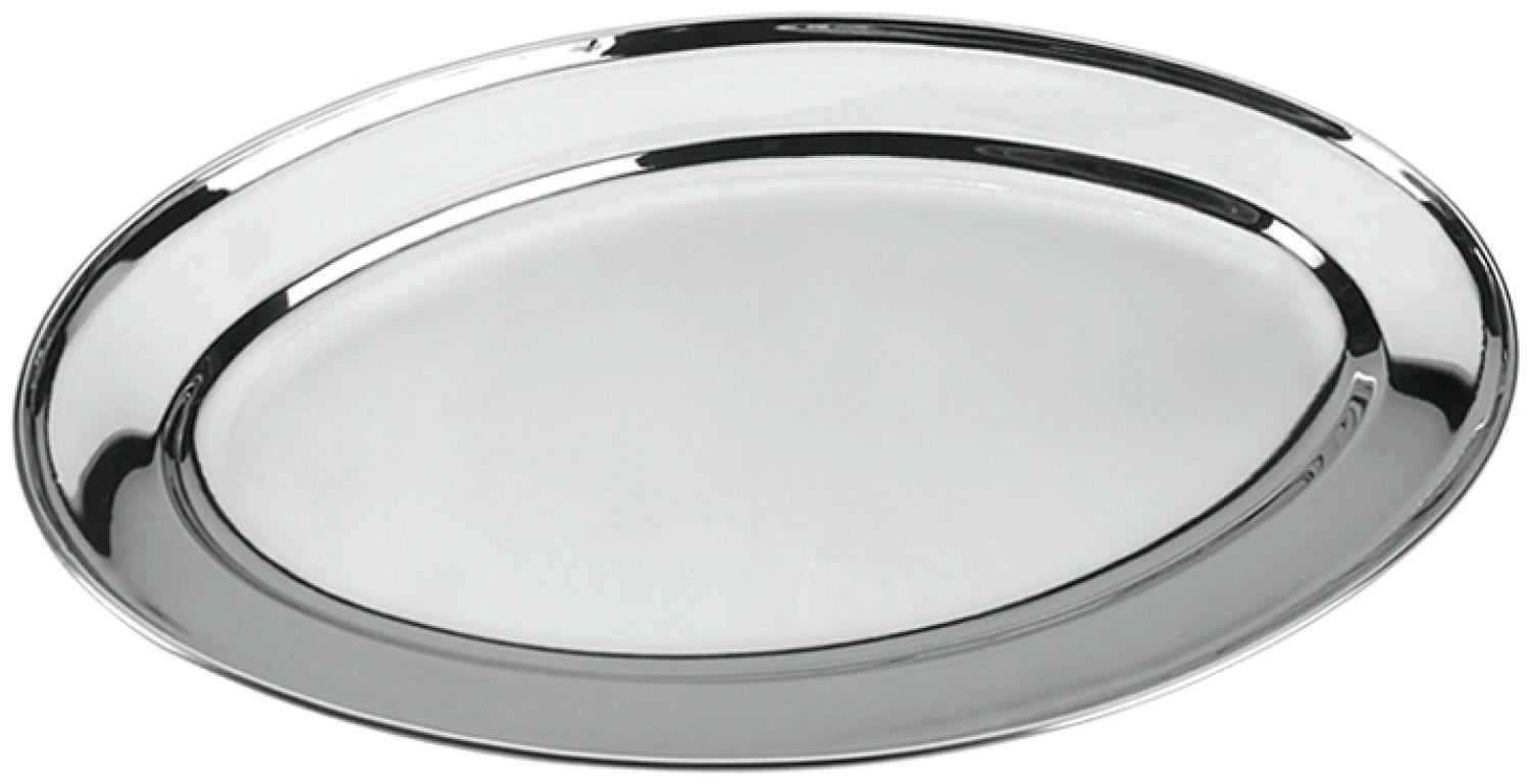 METALTEX Servierplatte 40 cm oval aus INOX / Edelstahlplatte / Platte Bild 1