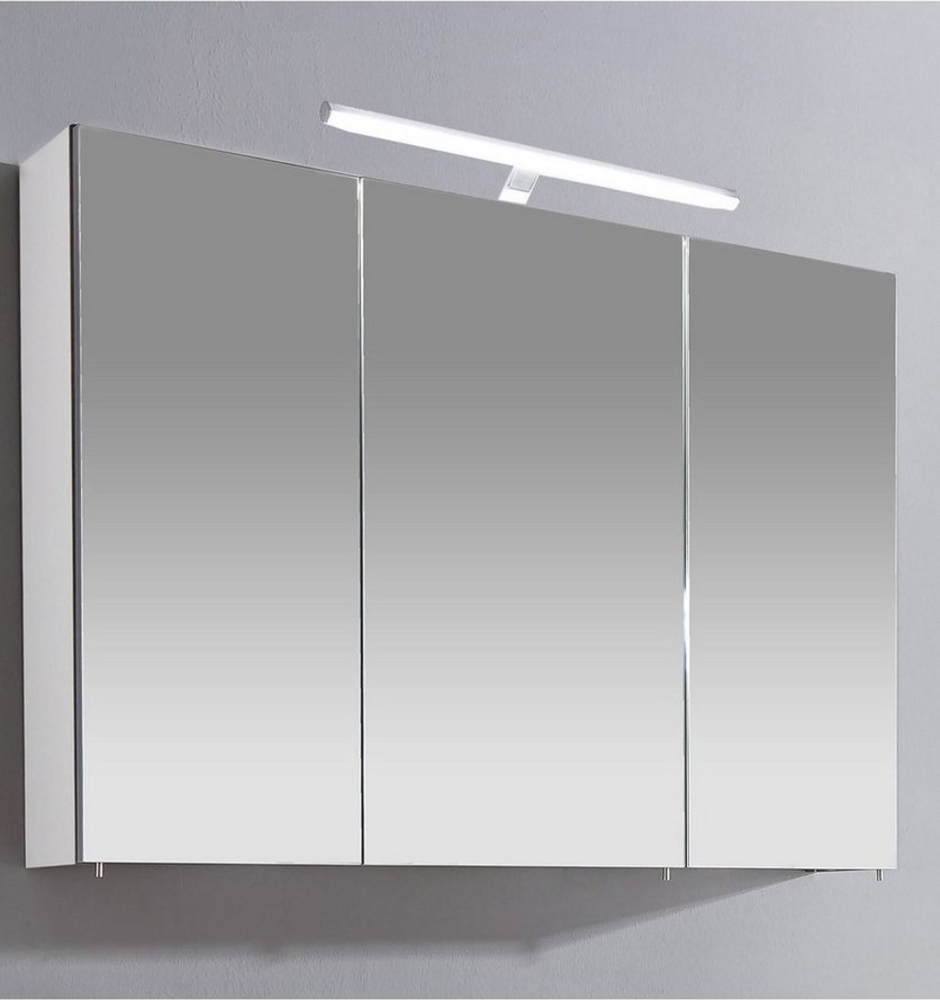 Schildmeyer Spiegelschrank Irene Breite 100 cm, 3-türig, LED-Beleuchtung, Schalter-/Steckdosenbox Bild 1