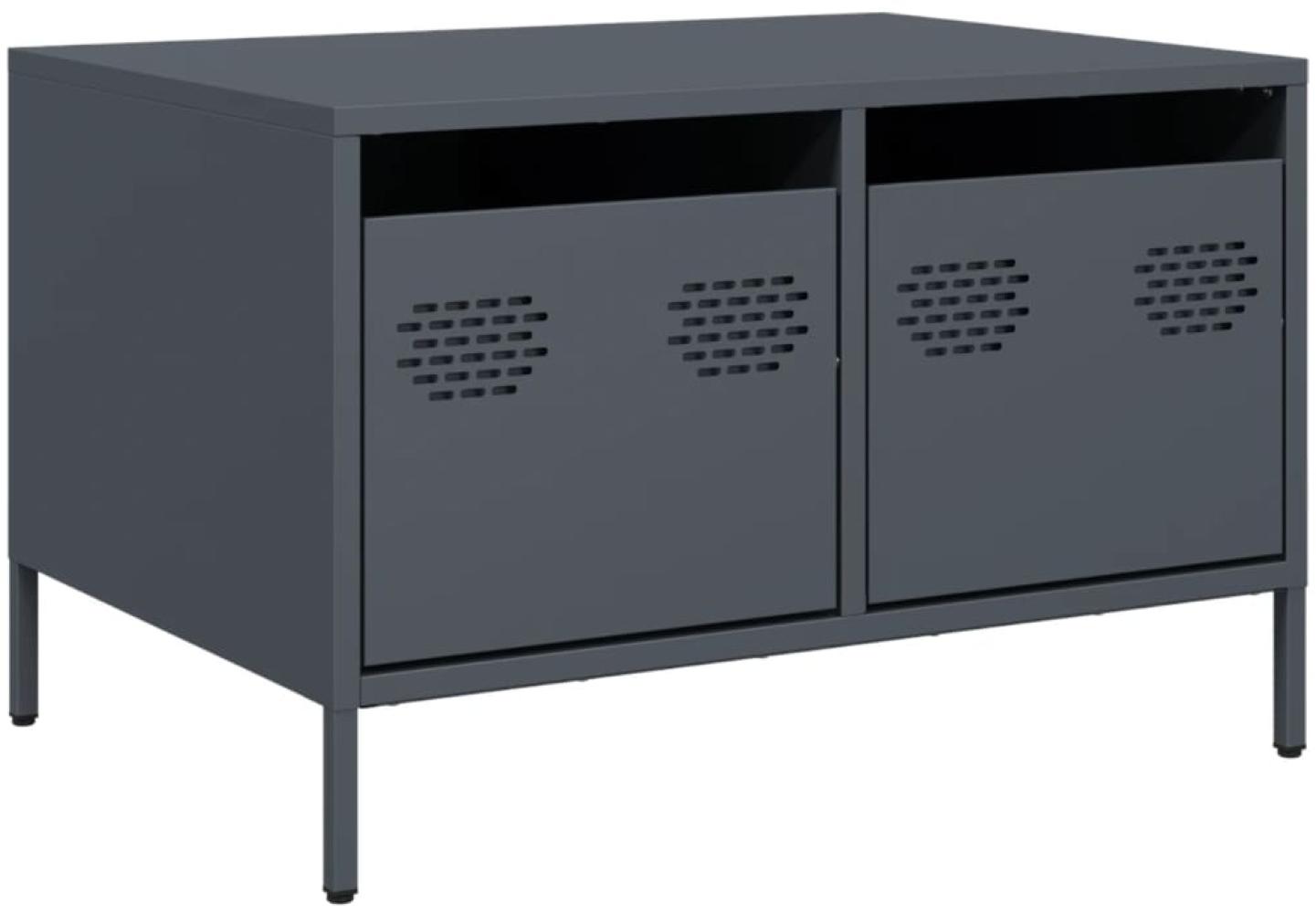 vidaXL TV-Schrank Anthrazit 68x50x43,5 cm Kaltgewalzter Stahl 851240 Bild 1