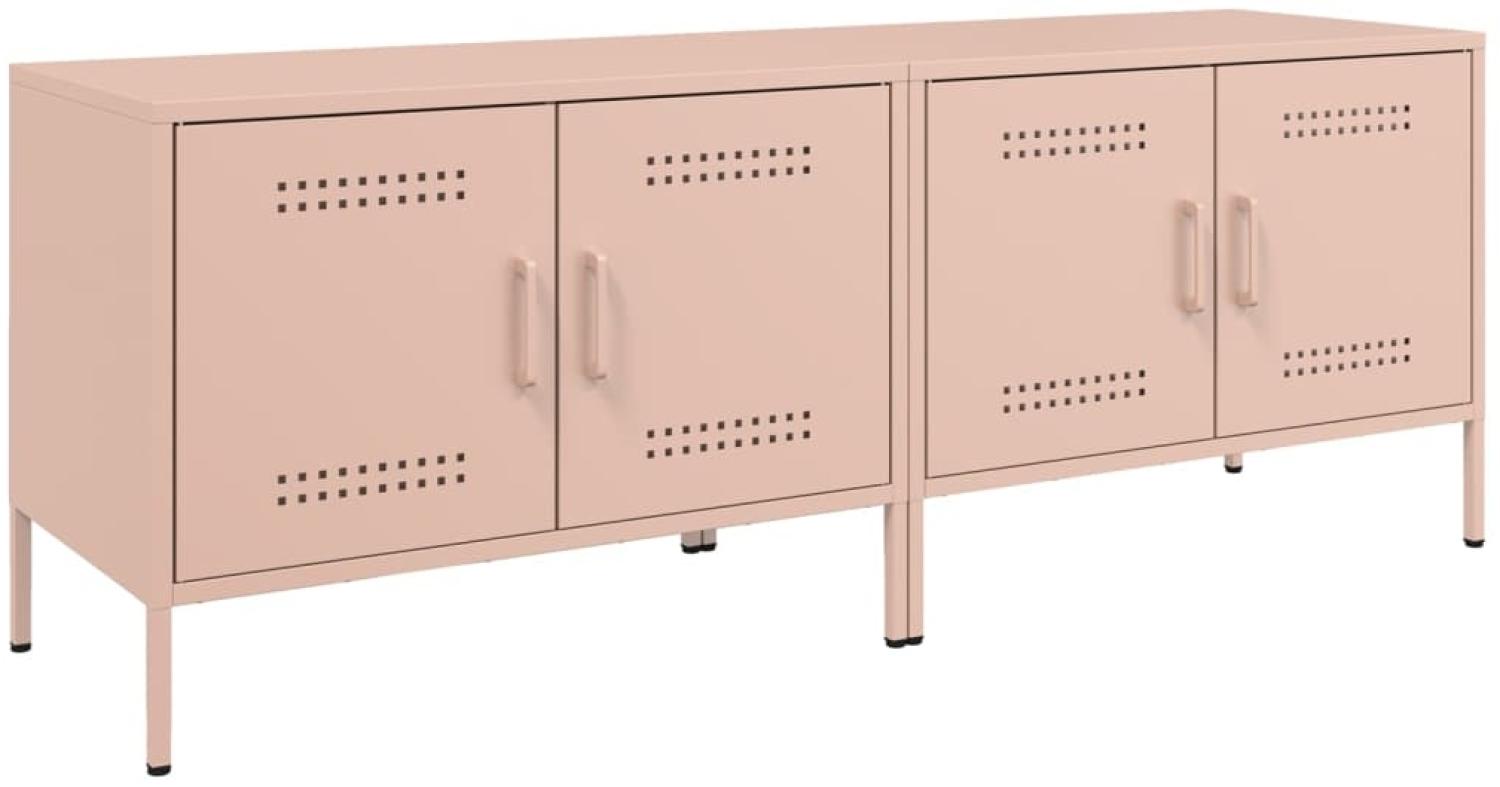 vidaXL TV-Schränke 2 Stk. Rosa 68x39x50,5 cm Stahl 842937 Bild 1